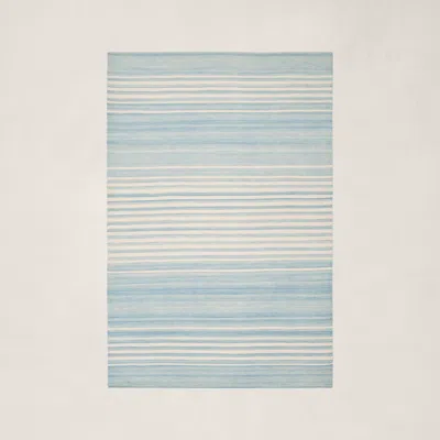 Ralph Lauren Bluff Point Stripe Rug In Sky In Blue