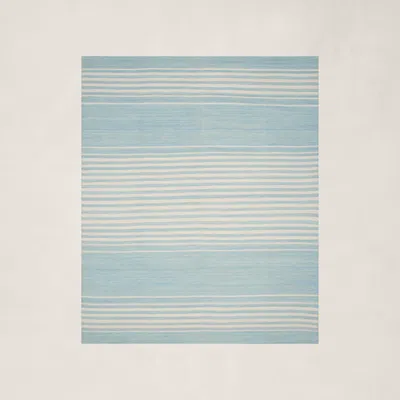 Ralph Lauren Bluff Point Stripe Rug In Sky In Blue