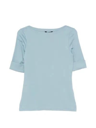 Ralph Lauren Boat-neck T-shirt In Blue