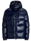 Ralph Lauren Hooded Quilted Bomber Jacket Zip Pockets In Multi