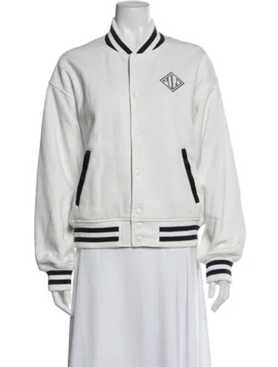 Pre-owned Ralph Lauren Bomber Jacket In White