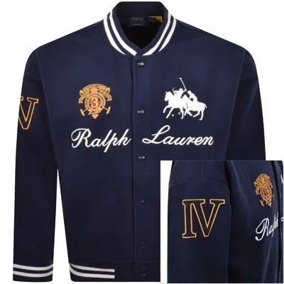 Ralph Lauren Bomber Sweatshirt Navy In Blue