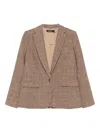 Ralph Lauren Bonaro Check Blazer In Brown