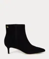 Ralph Lauren Mckay Suede Bootie Heel In Black