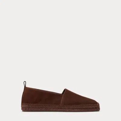 Ralph Lauren Bosworth Suede Espadrille In Brown