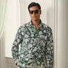 Ralph Lauren Botanical-print Linen-silk Shirt In Green