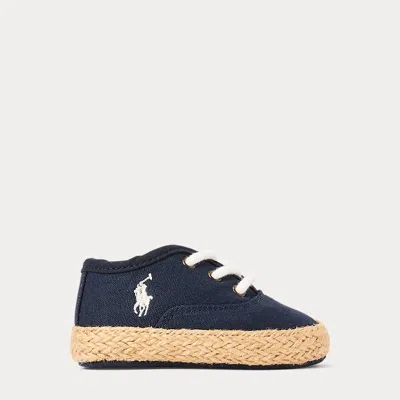 Ralph Lauren Babies'  Bowman Cotton-jute Shoe In Blue