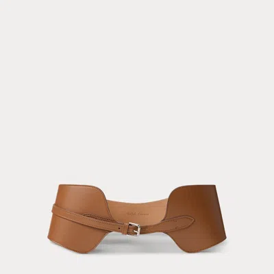 Ralph Lauren Box Calfskin Wide Corset Belt