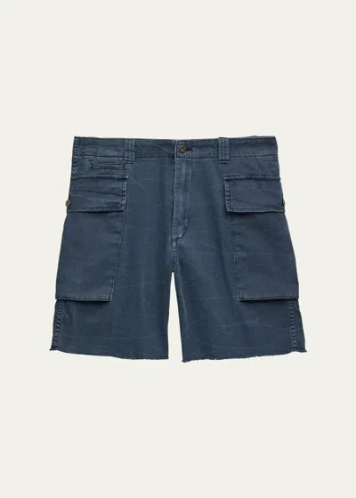 Ralph Lauren Kids' Boy's 5-pocket Denim Cargo Shorts In Marine Blue