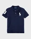 Ralph Lauren Kids' Boy's Big Pony Pique Knit Polo In Blue