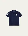 Polo Ralph Lauren Big Pony Cotton Mesh Polo Shirt In Refined Navy