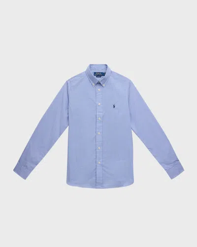 Polo Ralph Lauren Kids' Boy's Broadcloth Button Down Shirt In Blue Multi