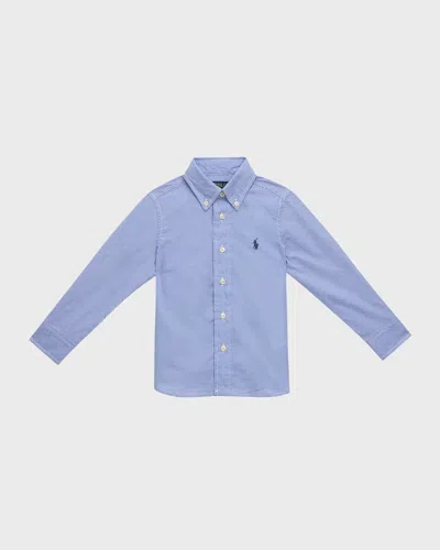 Polo Ralph Lauren Kids' Boy's Broadcloth Button Down Shirt In Blue Multi