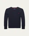 Ralph Lauren Blue Sweater For Boy With Horse In Blue