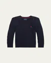 Ralph Lauren Blue Sweater For Boy With Horse In Blue