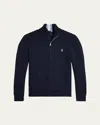Ralph Lauren Boy's Combed Cotton Chunky-knit Sweater In Blue