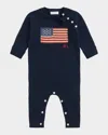 Ralph Lauren Boy's Cotton Flag One-piece Coverall In Blue