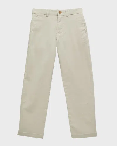 Ralph Lauren Kids' Boy's Flat Front Chino Pants In Basic Sand