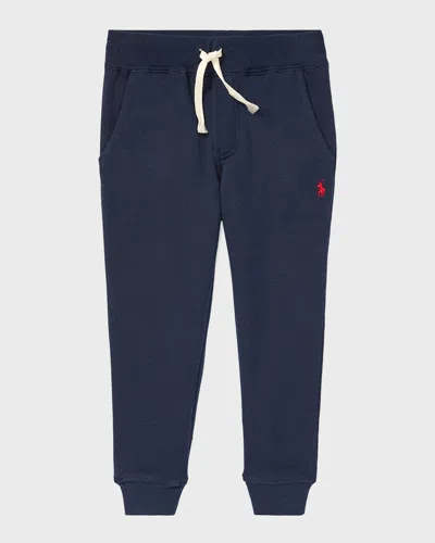 Ralph Lauren Kids' Boy's Fleece Jogger Pants In Blue
