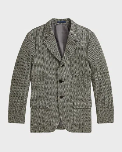 POLO RALPH LAUREN BOY'S HERRINGBONE TAILORED SPORT COAT
