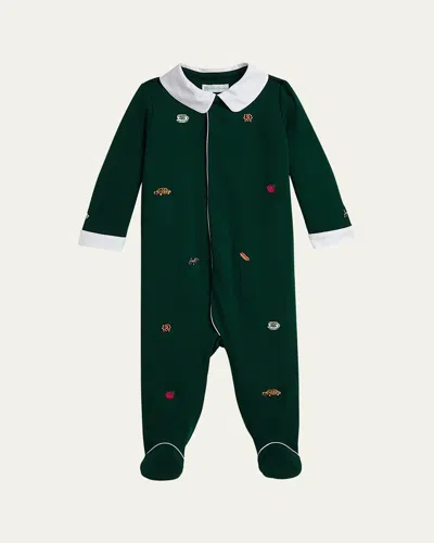 Ralph Lauren Kids' Boy's Interlock Knit Embroidered Coverall In Green