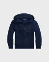 Polo Ralph Lauren Cotton Jersey Zipped Hoodie In Refined Navy