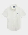 Ralph Lauren Kids' Boy's Linen Sport Shirt In White