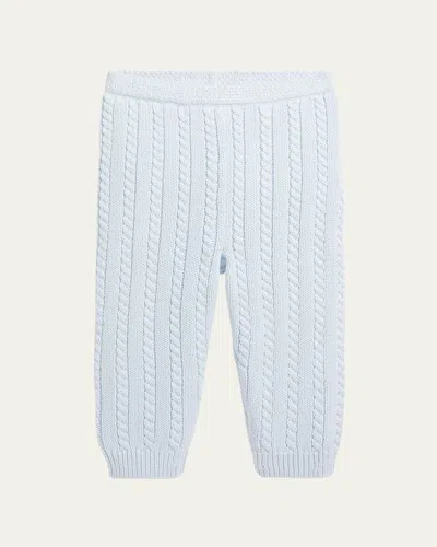Ralph Lauren Kids' Boy's Organic Cotton Cable-knit Sweater Pants In Blue