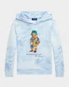 Ralph Lauren Boy's Polo Bear Cloud-print Hoodie In Scottsdale Blue