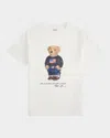 Ralph Lauren Boy's Polo Bear Flag Print Short-sleeve T-shirt In White