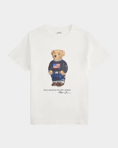 RALPH LAUREN BOY'S POLO BEAR FLAG PRINT SHORT-SLEEVE T-SHIRT