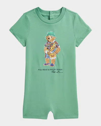 Ralph Lauren Kids' Boy's Polo Bear Graphic Shortall In Green