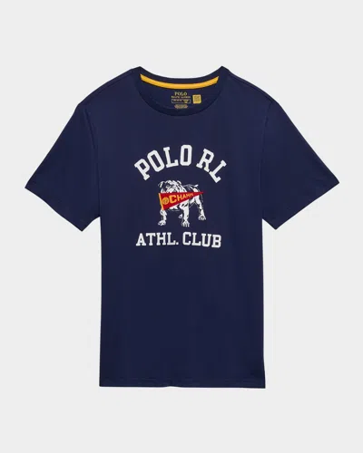 Ralph Lauren Kids' Boy's Polo Graphic T-shirt In Newport Navy