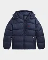 Ralph Lauren Long Sleeve Cotton Coat In Blue