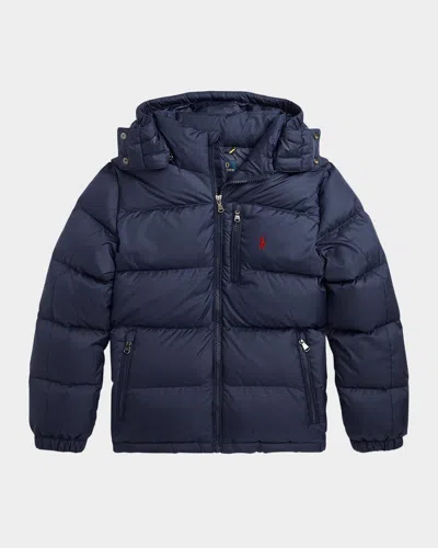 Ralph Lauren Kids' Boy's Recycled Nylon Puffer Bomber Jacket In Blue