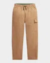Ralph Lauren Boy's Rustic Canvas Cargo Pants In Brown