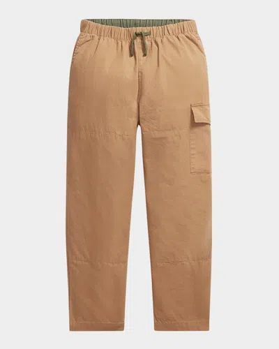 Ralph Lauren Kids' Boy's Rustic Canvas Cargo Pants In Brown