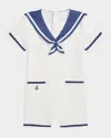Ralph Lauren Boy's Sailor-inspired Embroidered Shortall In Nevis