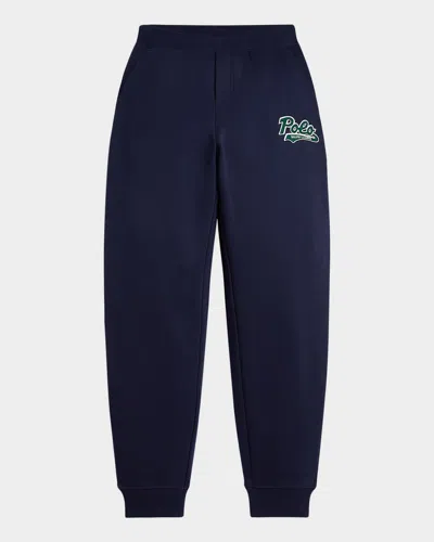 Ralph Lauren Kids' Boy's Seasonal Fleece Logo Sweatpants In Blue
