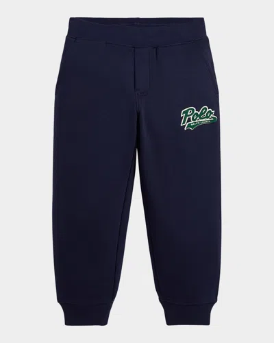 Ralph Lauren Kids' Boy's Seasonal Fleece Logo Sweatpants In Blue