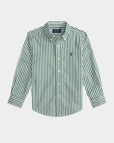 Ralph Lauren Kids' Boy's Striped Cotton Poplin Shirt In Multi