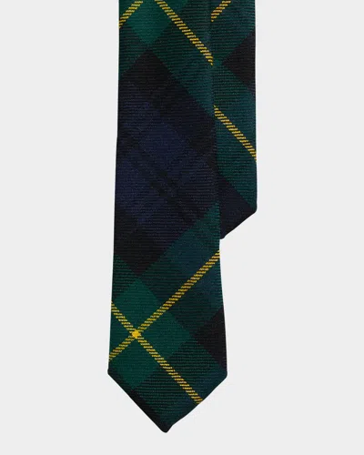 Ralph Lauren Kids' Boy's Tartan-print Necktie, 4-7 In Blue