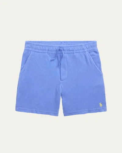 Ralph Lauren Kids' Boy's Terry Embroidered Polo Shorts In Harbor Island Bluec1231