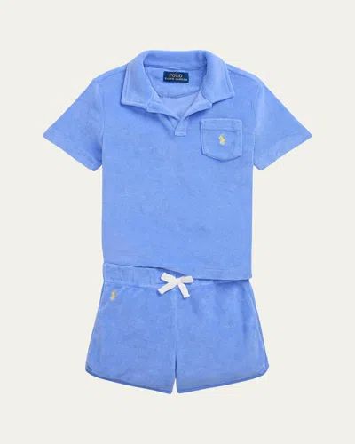 Ralph Lauren Kids' Boy's Two-piece French Terry Set In Harbor Island Blue