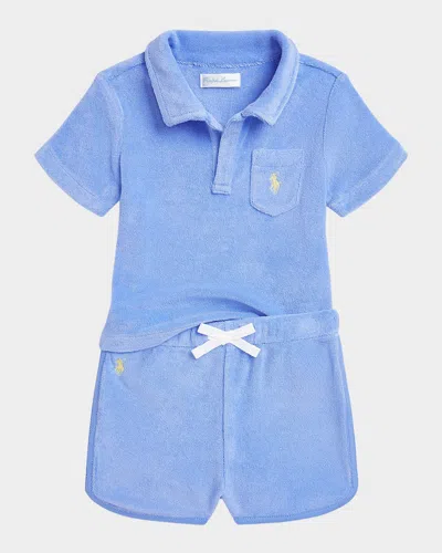 Ralph Lauren Kids' Boy's Two-piece French Terry Set In Blue
