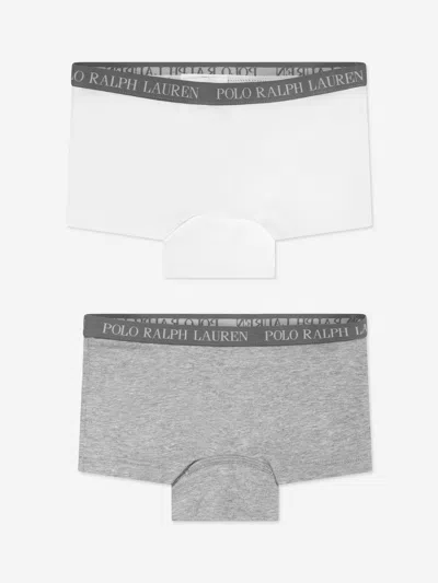 Ralph Lauren Kids' Boys 2 Pack Boxer Shorts Set In Grey