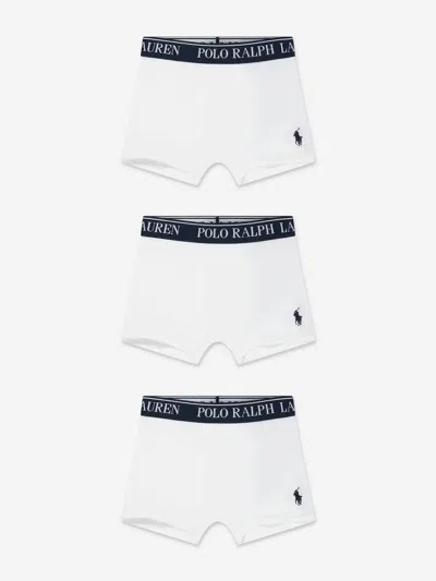 Ralph Lauren Kids' Boys 3 Pack Boxer Shorts Set In White