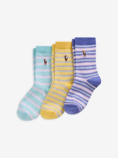 Ralph Lauren Babies' Boys 3 Pack Oxford Stripe Socks Set