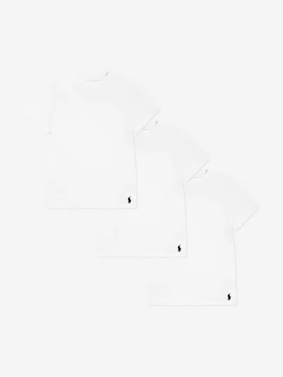 Polo Ralph Lauren Kids' Ralph Lauren Boys 3 Pack T-shirt Set In White