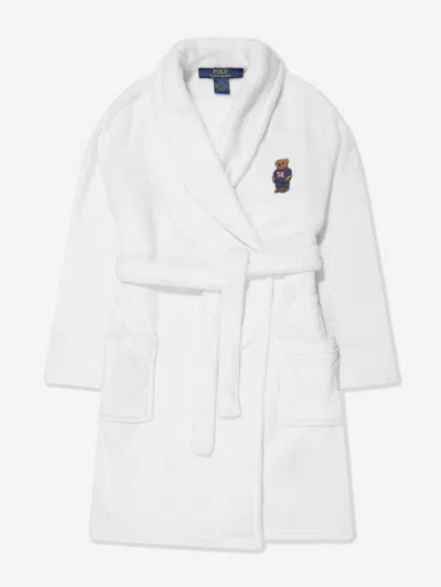 Polo Ralph Lauren Kids' Polo Bear-patch Terry Robe In White
